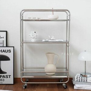 ステンレスワゴン キャスター付き 組み立て式 ラック 3段 収納 スリム キッチン収納 ディスプレイラック おしゃれ モジュール家具 北欧 韓国インテリア