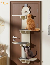 期間限定5%クーポン キャットツリー キャットツリー キャットクライマー 据え置き スリム ドアハンギングキャットタワー マルチレベルキャットコンド クラウドシェルフボード 猫タワー シニア 運動不足