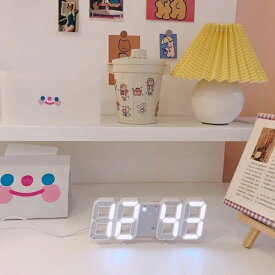 LEDデジタル 時計 置き時計 壁掛け時計 ウォールクロック LED時計 小型 目覚まし時計 おしゃれ かわいい 時間 USB電源 省エネ