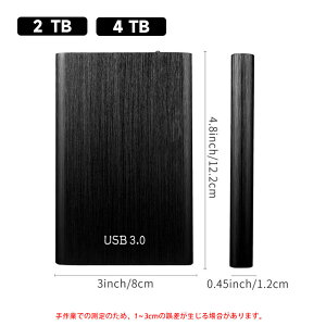 �O�t��HDD �|�[�^�u��HDD �O�t���n�[�h�f�B�X�N 2TB 4TB ��e�� USB3.0 �����]�� �h�� �ϏՌ� ���^ �y�� PC�Ή� Mac�Ή� �m�[�g�p�\�R�� �f�[�^�ۑ� �o�b�N�A�b�v �|�[�^�u���X�g���[�W HDD �����^��