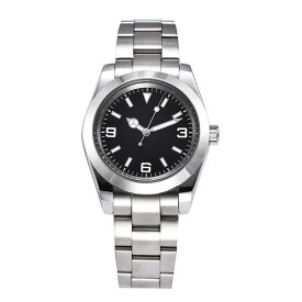 ノーロゴ エクスプローラーモデル ブラックダイヤル 40mm オマージュウォッチ 自動巻き腕時計