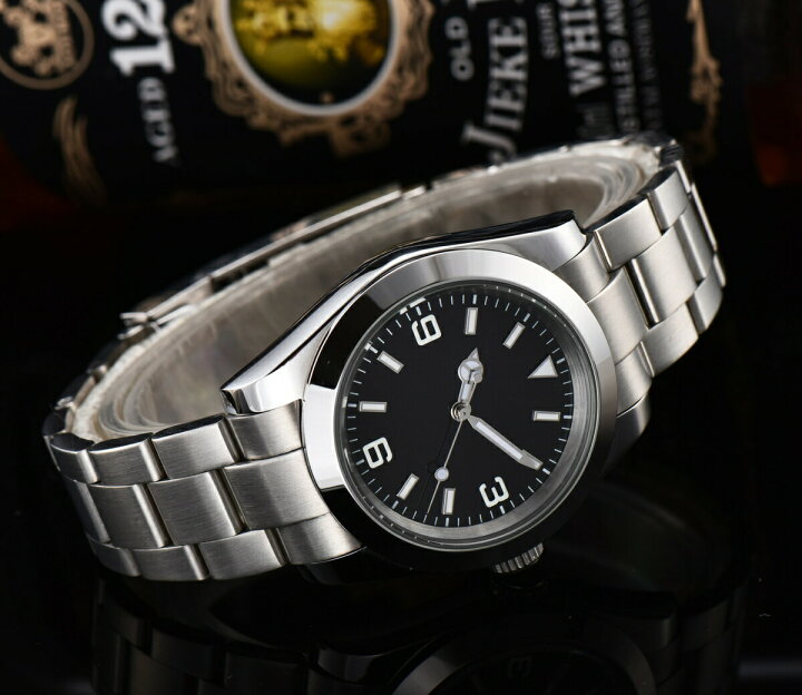 楽天市場】ノーロゴ エクスプローラーモデル ブラックダイヤル 40mm 