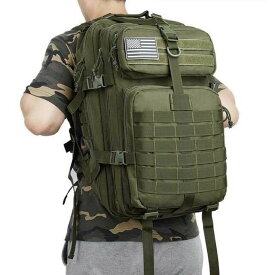 バッグ リュック メンズ 大容量 男女兼用 ミリタリー バックパック 軍事 アウトバッグ 防水 キャンプ アーミーグリーン 50L アウトバッグ