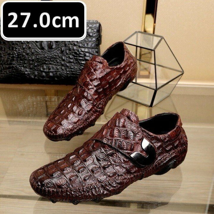 クロコダイルクロコワニ革革靴ビジネスシューズドレスシューズ  
