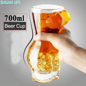 大きな胸ビールカップ700 ml　セクシーな女性ビールジョッキ　耐久性のある二重壁ウイスキーグラス　ワインショットグラス