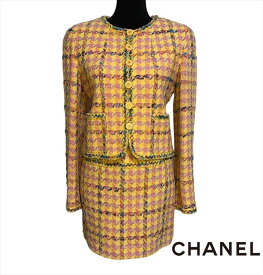 【中古・希少】 CHANEL シャネル　 vintage set up tweed suit ヴィンテージ セットアップ　ツイード　スーツ【Luxury Brand Selection】