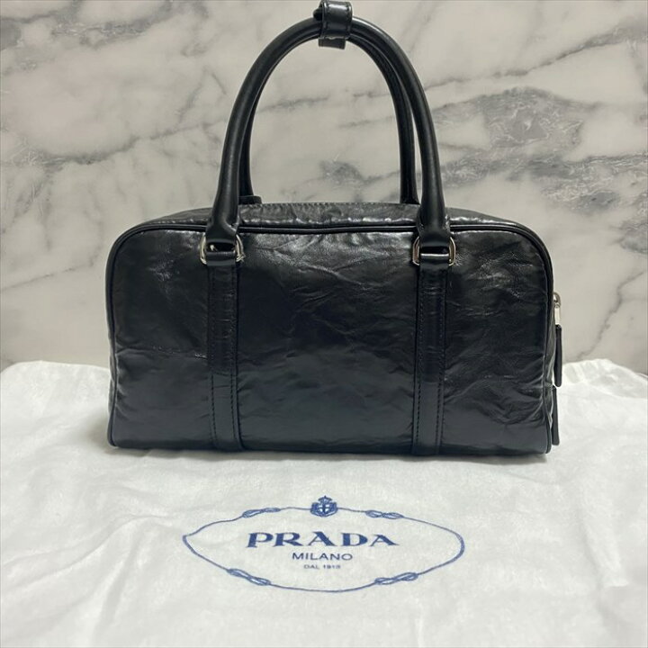 楽天市場】【中古・極美品】 PRADA プラダ ナッパアンティーク ミニ 