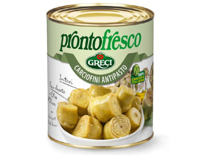 楽天市場 残りわずか 在庫限り特別価格 グレチ社 アーティーチョーク カルチョッフィーニ アンティパスト オイル仕立て缶780g イタリア産 前菜 おつまみ パスタ フライ サラダ ピッツァ 高級食材 朝鮮アザミ イタリア屋タニーチャ 伊仏の食材