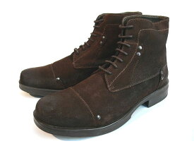 ブーツ メンズ 本革 牛革 スエード ワークブーツ レザーショートブーツ 皮靴 エンジニア LAZZERI イタリア製 インポート