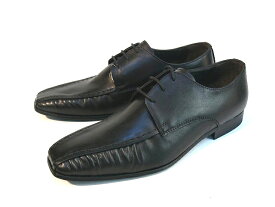 ビジネスシューズ メンズ 本革 サイドステッチギャザー レザーシューズ 皮靴 紐靴 ROMANROCK イタリア製 インポート ロマンロック
