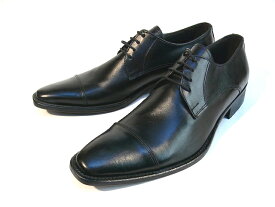 ビジネスシューズ メンズ 本革 スクエアトゥ レザーシューズ 皮靴 ストレートチップ ROMANROCK イタリア製 インポート ロマンロック