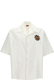 Kenzo シャツ ロゴパッチ襟半袖シャツ