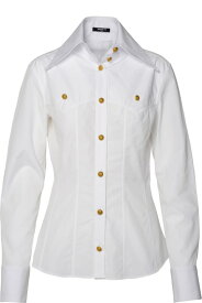 Balmain シャツ ホワイトコットンシャツ