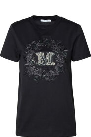 Max Mara Tシャツ ブラック コットン T シャツ