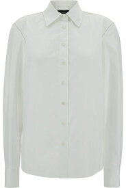 Fabiana Filippi シャツ ダイヤモンド糸の刺繍が入った白いシャツ（コットンウーマン）