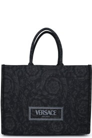 Versace トートバッグ ブラックファブリックバッグ