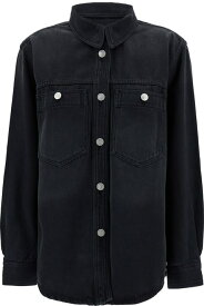 Isabel Marant シャツ デニムウーマンのブランドボタン付き黒シャツ