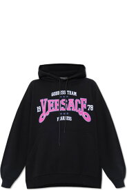 Versace フリース プリントパーカー