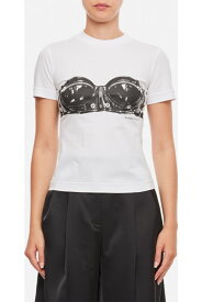 Alexander McQueen Tシャツ ビスチェプリントジャージーTシャツ