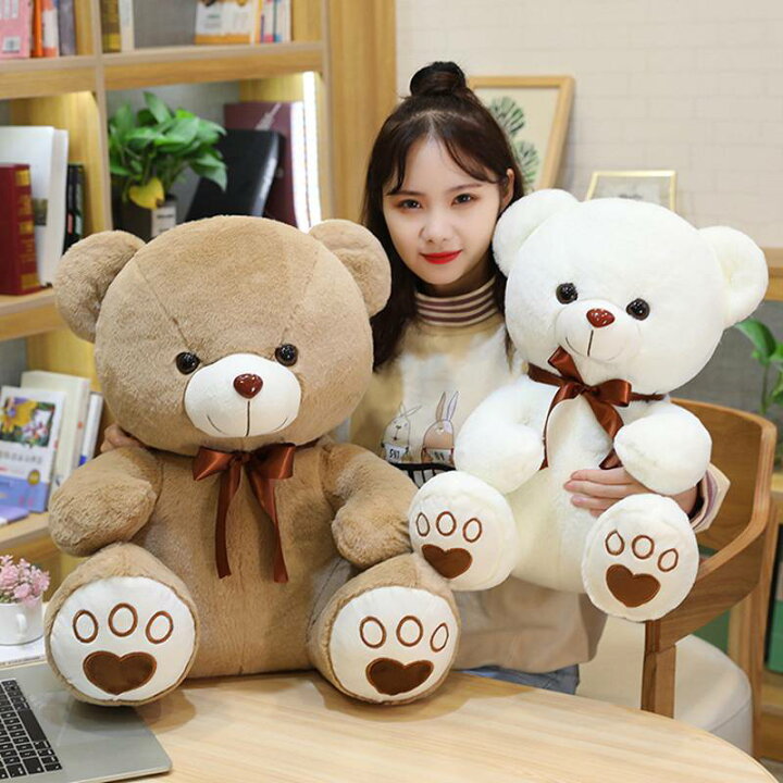楽天市場】テディベア ぬいぐるみ 可愛い カップル リボン 蝶結び熊 