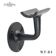 【 人気 】WT-B4 手すり 取付 アイアン 金具 直径35mm 木 丸棒用 ブラケット 横型 玄関 階段 廊下 おしゃ…
