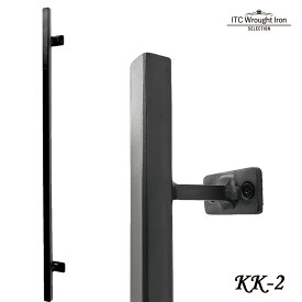 アイアン 手すり 玄関手すり 手すり l型 アイアン アイアン 手すり 玄関 玄関 縦 玄関 アイアン縦付け手すり つや消し黒 85cmロートアイアン製 ITC オリジナル おしゃれ 廊下 リフォーム ハンドレール ポーチ 転落防止 バリアフリー 介護感なし【KK-2】