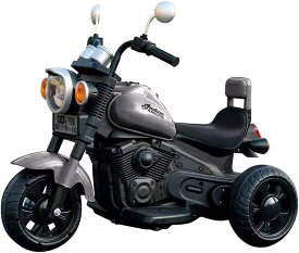 クラシック型バイク キッズスクーター (電動乗用玩具 電動3輪（レッド・グレー・ブルー・かーーキ）