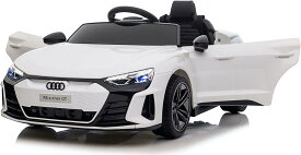 電動乗用カー 乗用ラジコン Audi RS e-tron GT アウディ イートロン 電動乗用ラジコンカー 乗用玩具 電動カー 車のおもちゃ 乗物玩具 (ホワイト)
