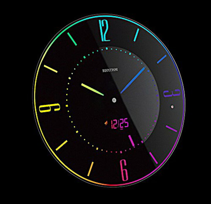 楽天市場】リズム(RHYTHM) 掛け時計 置き時計 電波時計 365色 LED 推し 
