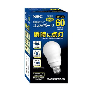 NEC �d���`�u�������v A�` �R�X���{�[�� �����F 60W�����^�C�v ����E26 EFA15ED/12-C5