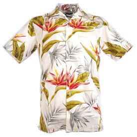 日本製 L(48) サイズ アロハシャツ 半袖 アロハシャツ ベージュ（薄茶） 春夏 半袖 コードビー メンズ カジュアル 男性 40代 50代 60代 70代 中年 派手