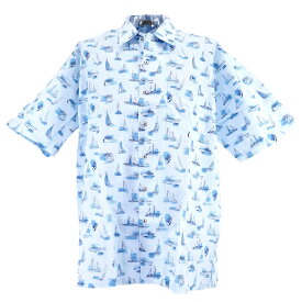 春夏 シャツ-半袖 3L サイズ ライトブルー 水色 ボントン 日本製 メンズ カジュアル 男性 40代 50代 60代 70代