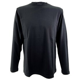 春秋 無地 シンプル ロンT ゆったりシルエット 長袖Tシャツ L サイズ ブラック 長袖 クルーネック ジム メンズ カジュアル 男性 40代 50代 60代 70代 中年