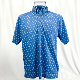 春夏 シャツ-半袖ポロ LL サイズ ブルー ジム 日本製 メンズ カジュアル 男性 40代 50代 60代 70代