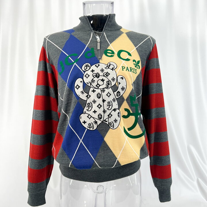 楽天市場】秋冬 日本製 ハーフジップ プリント セーター 48(L) サイズ  