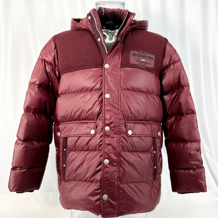 楽天市場】秋冬 ワインレッド ジップアップ ダウンジャケット 肩掛け 