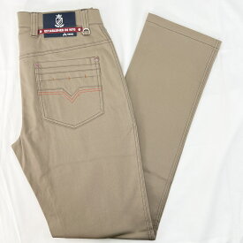 秋冬 ストレッチ ストレート カラーデニム パンツ 46(M) サイズ ベージュ ストレッチ ノータック サルヴァトーレ・ヴィンチ メンズ カジュアル 男性 40代 50代 60代 70代 中年 24AW
