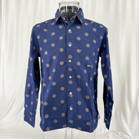 秋冬 日本製 お出かけ向き シャツ-長袖 LL サイズ ブルー ラウラフェリーチェ メンズ カジュアル 男性 40代 50代 60代 70代 中年