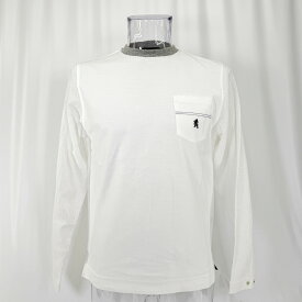 日本製 46(M) サイズ 胸ポケット付 ハイブリッド素材 半袖Tシャツ ホワイト 春夏 長袖 クルーネック 有り ラウラフェリーチェ メンズ カジュアル 男性 40代 50代 60代 70代 中年