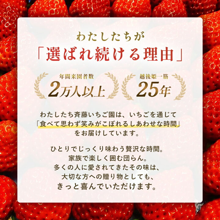 斉藤いちご園の実績｜年間来園者数2万人以上・越後姫一筋25年
