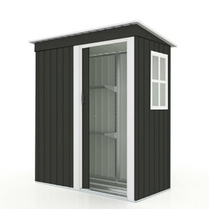 【2タイプ】物置 物置き 屋外用 物置 屋外 大型物置 戸外収納庫 窓付き 屋外 スチール物置 床なし 棚あり 棚なし 防さび ベランダ 防水 ドア 引戸 倉庫 収納庫 保管 大容量 庭 ベランダ ガーデ