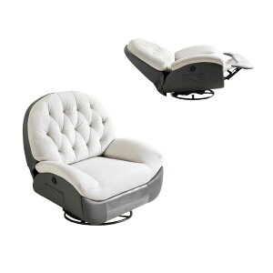 【270°回転+30°軽い揺れ】リクライニングソファ 電動 コンパクト 1人掛け ベルベット リクライニングチェア 105-165°リクライニング