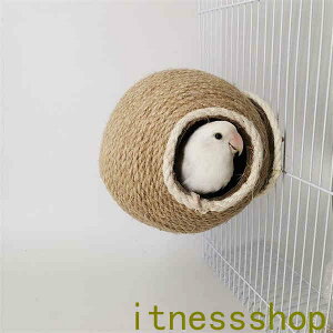 インコ 小鳥 ケージ 巣箱 巣 取付簡単 鳥かご 止まり木 爪とぎ パーチ 寝床 鳥 小動物 小屋 遊び場 おもちゃ ココナッツ