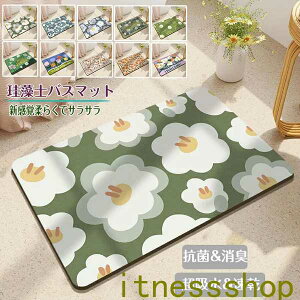 珪藻土バスマット40x60cm~ 60*90cm 大判 サイズ 珪藻土マット 風呂 バスマット 足ふきマット 速乾 珪藻土 キッチンマット 滑り止め 浴室 洗面所 吸水 速乾 抗菌 滑り止め 北欧 脱衣所 吸水マット