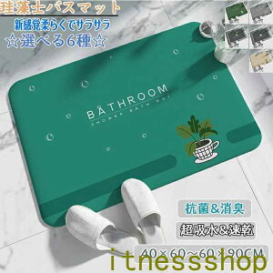 珪藻土バスマット40x60cm~ 60*90cm 大判 サイズ 珪藻土マット 風呂 バスマット 足ふきマット 速乾 珪藻土 キッチンマット 滑り止め 浴室 洗面所 吸水 速乾 抗菌 滑り止め 北欧 脱衣所 吸水マット