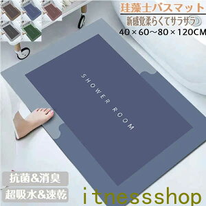 珪藻土バスマット40x60cm~80x120cm 大判 サイズ 珪藻土マット 風呂 バスマット 足ふきマット 速乾 珪藻土 キッチンマット 滑り止め 浴室 洗面所 吸水 速乾 抗菌 滑り止め 北欧 脱衣所 吸水マット
