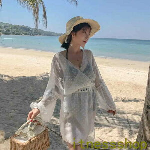 新生活 水着の上に着る リゾート ポンチョ 体型カバー トップス uvカット パレオ ラッシュガード ビーチガウン レディースファッション コート セクシー 可愛い シースルー お洒落 オールイ