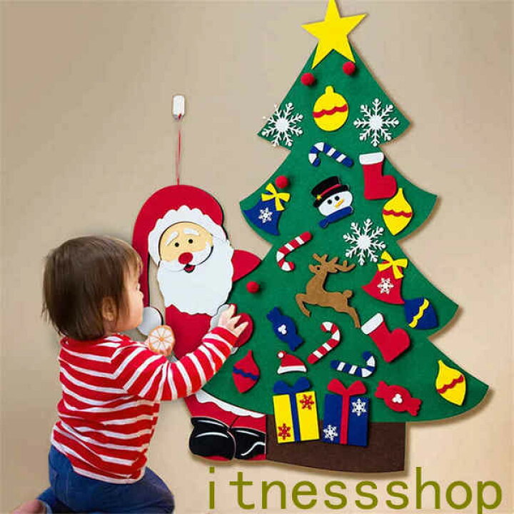 楽天市場】フェルトクリスマスツリー DIY 子供 DIYクリスマスツリー 