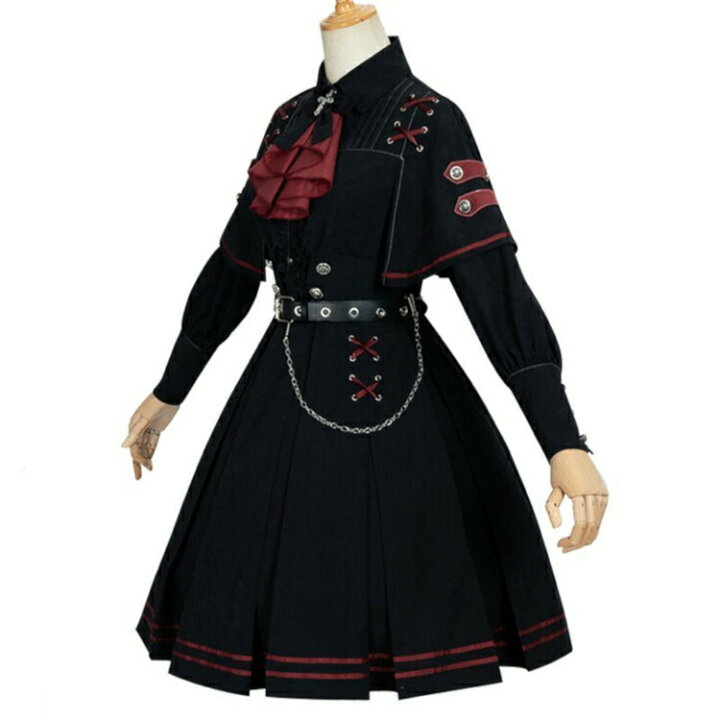 楽天市場】ロリータ 軍ロリ スカート セット 長袖 コスプレ 衣装 制服  