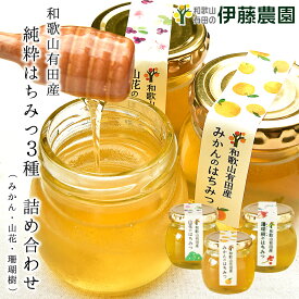 はちみつ 3種セット みかん 山花 珊瑚樹 和歌山 100g 純粋蜂蜜 蜂蜜 ハチミツ 山花 無添加 贈答用 誕生日プレゼント 内祝い 結婚祝い 出産祝い 出産内祝い